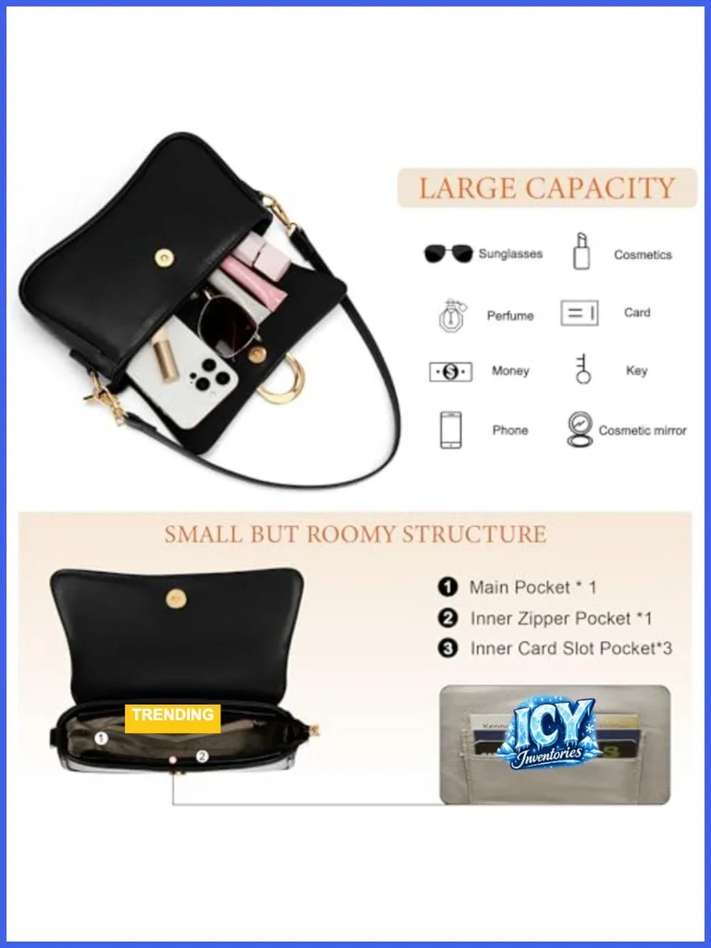 Vegan Leather Small Hobo Shoulder Bag Purse with Removable Strap